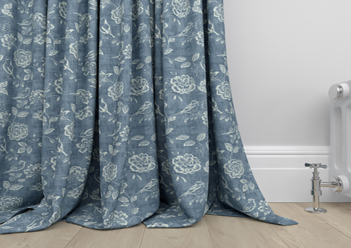 Bird Garden, Denim - Made to Measure Curtains - Image 6